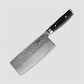 Нож кухонный для резки овощей Chinese chef's 18 см, Chinese Cleaver, дамасская сталь, серия Ran, YAXELL, Япония, YAXELL RAN