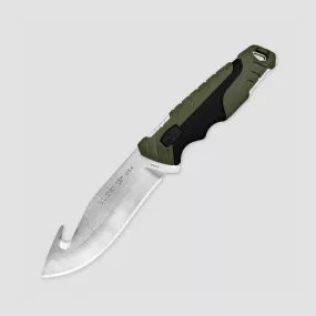 Нож c фиксированным клинком Pursuit Large Guthook, 11,4 см, материал клинка: сталь 420HC, материал рукояти: резина Versaflex, BUCK, США, 