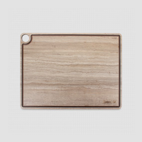 Доска разделочная c желобом, 42 х 31см, травертин капучино, композитный материал, серия ProFashion, ComposeEat, Россия, COMPOSE EAT (Россия)