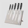 Набор кухонных ножей, 5 штук, на магнитной подставке ComposeEat (белая), серия RAN, YAXELL, Япония