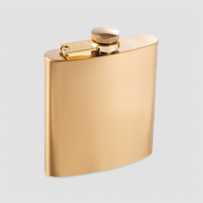 Фляга, 180 мл, сталь, золотистый, S. QUIRE, Италия, S.QUIRE (Италия)