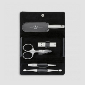 Набор маникюрный в кожаном футляре, цвет черный, 5 предметов, Twinox, ZWILLING J.A. HENCKELS, Германия, Маникюрные наборы ZWILLING