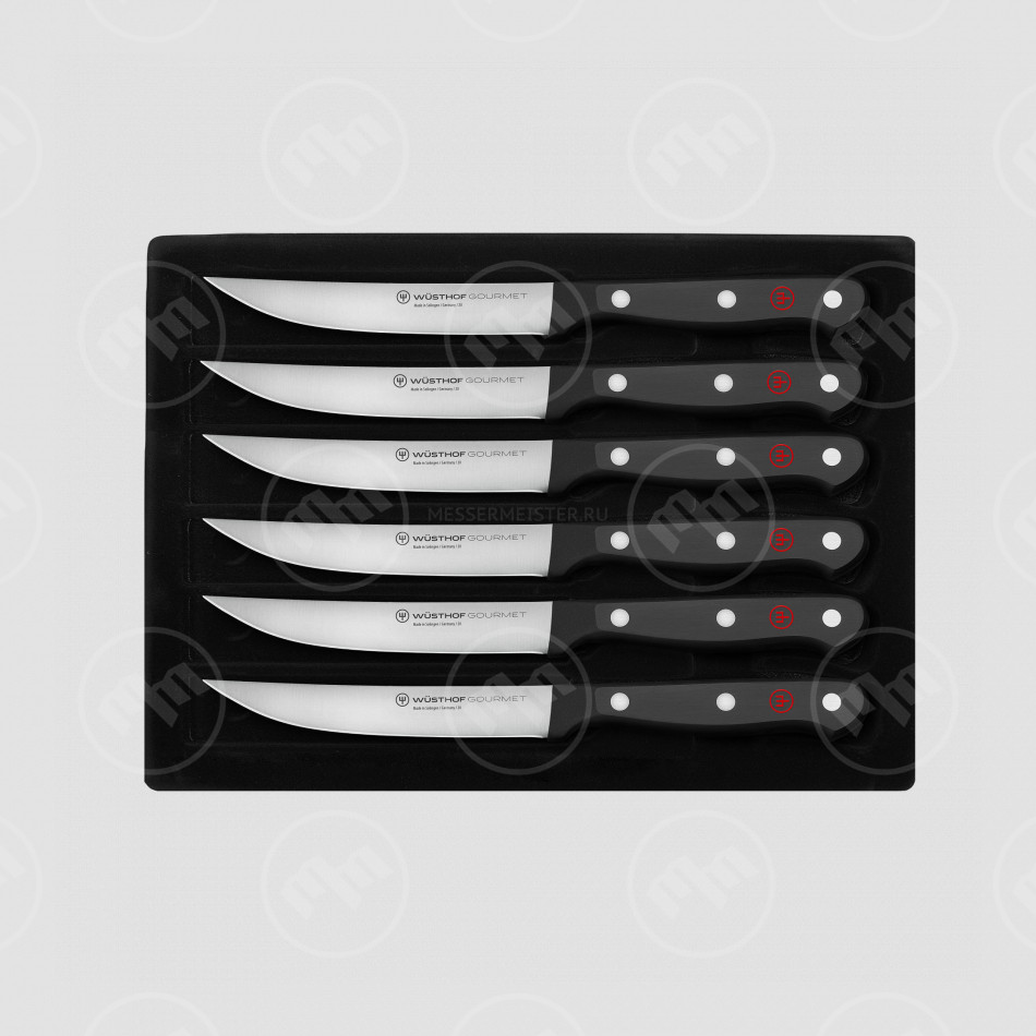 Набор кухонных ножей для стейка 6 штук, серия Gourmet, WUESTHOF, Золинген, Германия