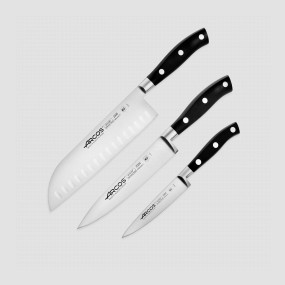 Набор из 3-х кухонных ножей поварская тройка, серия Riviera, ARCOS, Испания, Подарочный набор кухонных ножей
