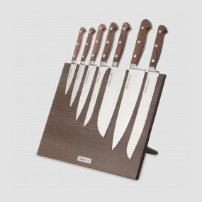 Набор кухонных ножей, 7 штук, на магнитной подставке ComposeEat, серия Classic Walnut, BERGER CUTLERY, Германия, BERGER CUTLERY (Германия)