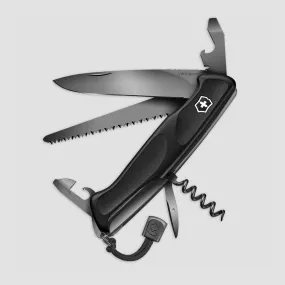 Нож швейцарский многофункциональный складной Ranger Grip 55 Onyx Black, 13 функций, 9.7 см, VICTORINOX, Швейцария, 