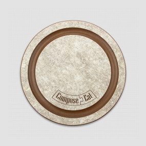 Подставка под кружку Бирдекель, круглая, диам. 95 мм, шунгит белый, серия Fashion, ComposeEat, Россия, Кухонные аксессуары COMPOSE EAT