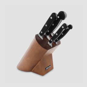 Набор из 5 кухонных ножей в деревянной подставке, серия Opera, ARCOS, Испания, Набор ножей 5 предметов
