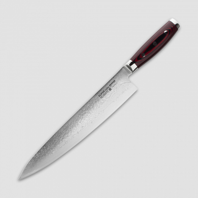 Профессиональный поварской кухонный нож 25 см, Gyuto, дамасская сталь, серия GOU 161, YAXELL, Япония