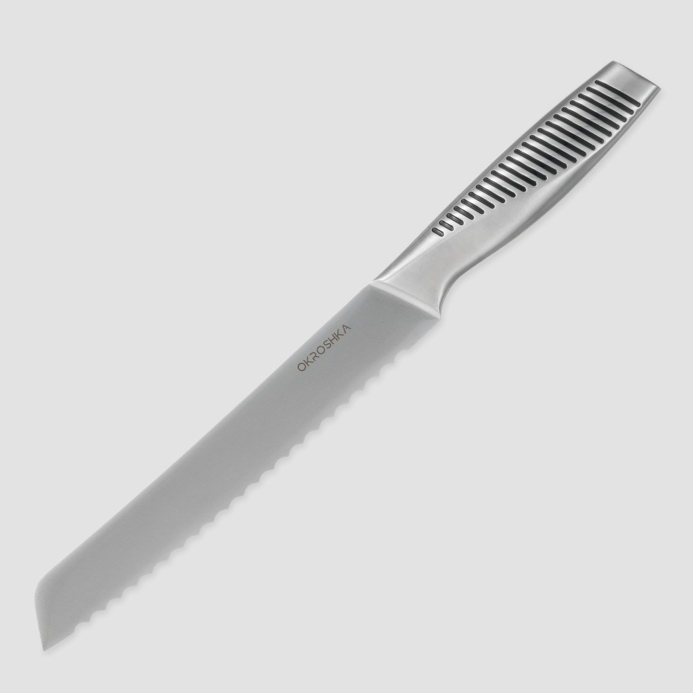 Нож кухонный для хлеба, 19,9 см, серия Wasabi, OKROSHKA, Россия
