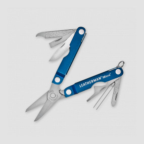 Мультитул брелок для ключей Leatherman Micra, 10 инструментов, материал: нержавеющая сталь, цвет: голубой, LEATHERMAN, США, LEATHERMAN (США)