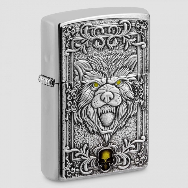 Зажигалка бензиновая Wolf Emblem, ZIPPO, США