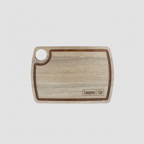 Доска разделочная композитная с желобом, 22х15см, травертин капучино, серия Fashion, ComposeEat, Россия, COMPOSE EAT (Россия)