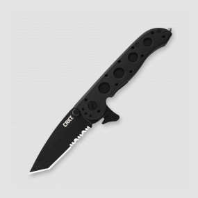Нож складной Kit Carson M16 Tanto Combo Black, 7,6 см, CRKT, США, Городские EDC-ножи