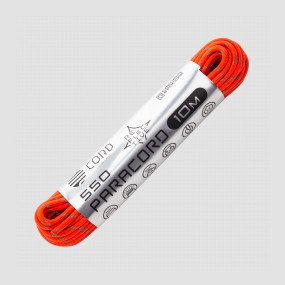 Паракорд 550 световозвращающий neon orange, 10 м, серия Cord 550, CORD, Россия, CORD (Россия)
