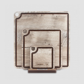 Набор сервировочных досок, 3 штуки, на подставке, дуб светлый, композитный материал, серия ProFashion, ComposeEat, Россия, COMPOSE EAT (Россия)