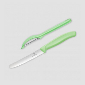 Набор из овощечистки и столового ножа Swiss Classic Trend Colors, VICTORINOX, Швейцария, Наборы нож + овощечистка