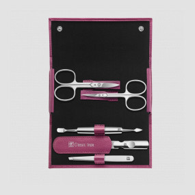 Набор маникюрный в кожаном футляре, цвет розовый, 5 предметов, Inox, ZWILLING J.A. HENCKELS, Германия, Маникюрные наборы ZWILLING