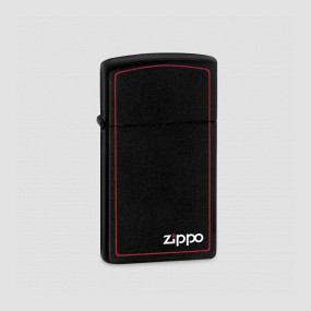 Зажигалка Slim Black Matte with Red Border, ZIPPO, США, Зажигалки