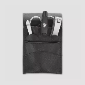 Набор маникюрный Basic Set, 4 предмета, кожаный футляр, BOKER, Германия, Маникюрные наборы из Германии