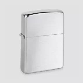 Зажигалка ZIPPO Classic с покрытием Brushed Chrome, латунь/сталь, серебристая, матовая, ZIPPO, США, Зажигалки ZIPPO
