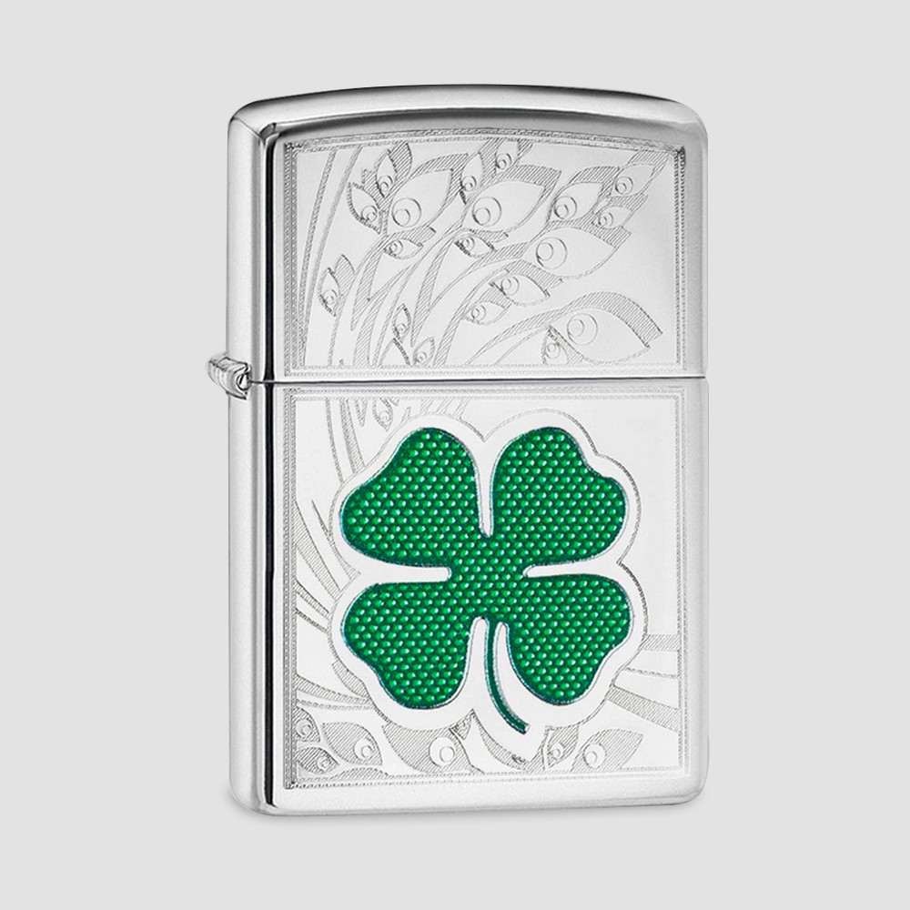 Зажигалка Classic Clover High Polish Chrome, ZIPPO, США