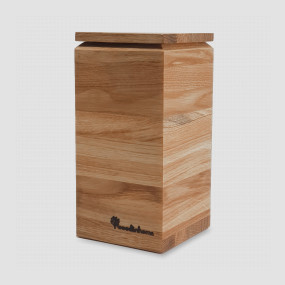 Емкость для сыпучих продуктов BP003ON, 11х11х23,5 см, дерево дуб, WOODINHOME, Россия, WOODINHOME (Россия)