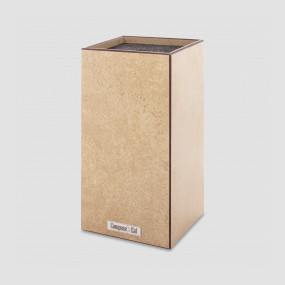 Подставка универсальная для кухонных ножей, 11х11х24 см, порфир кремовый, композитный материал, серия Fashion, ComposeEat, Россия, Подставки для ножей