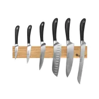 Набор из 6-ти кухонных ножей на магнитном держателе из дуба, серия Signature knife, ROBERT WELCH, Великобритания видео продукта