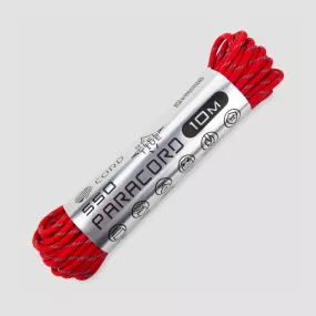 Паракорд 550 световозвращающий red, 10 м, серия Cord 550, CORD, Россия, Паракорд 550 CORD