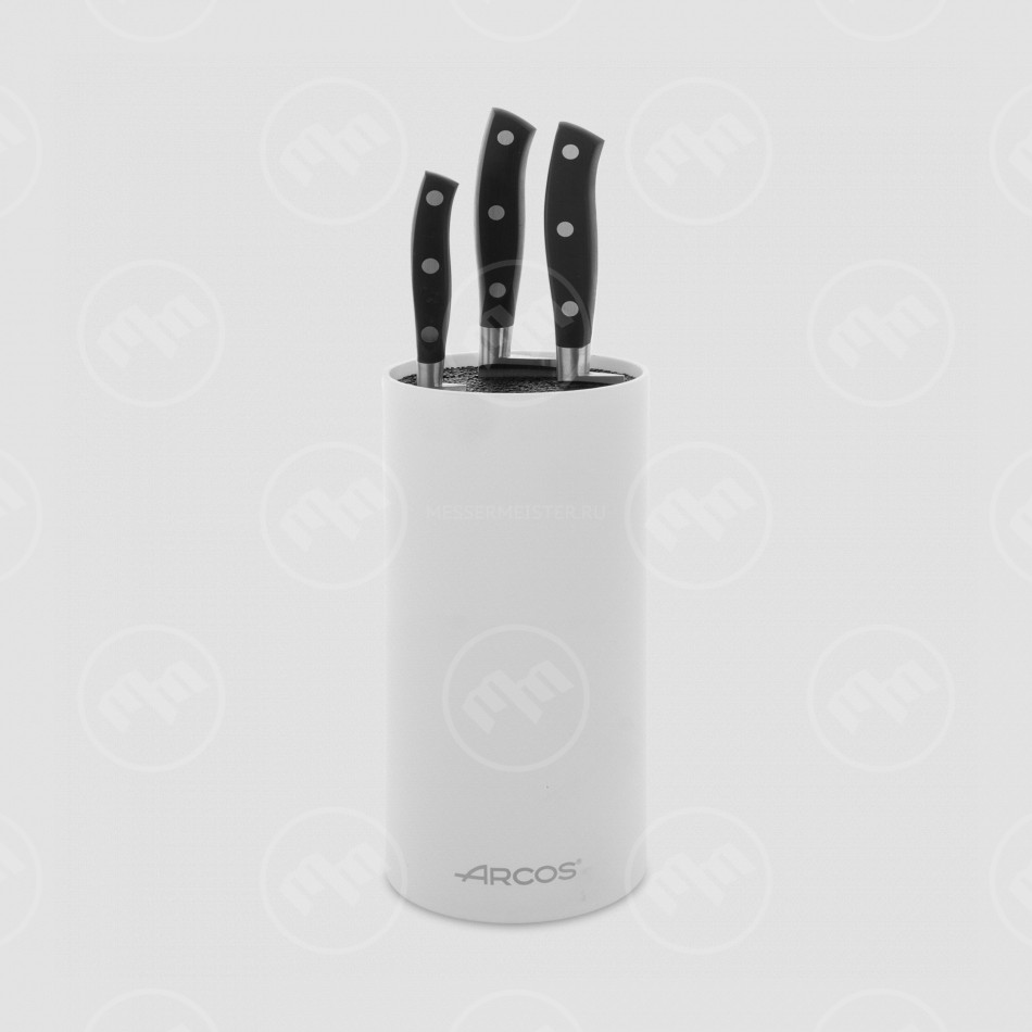 Набор кухонных ножей "поварская тройка", в универсальной подставке, серия Riviera, ARCOS, Испания