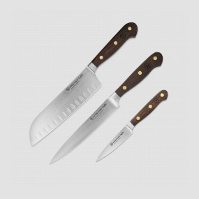 Набор из 3-х кухонных ножей поварская тройка, серия Crafter, WUESTHOF, Золинген, Германия, Подарочный набор кухонных ножей