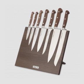 Набор кухонных ножей, 7 штук, на магнитной подставке ComposeEat, серия Classic Walnut, BERGER CUTLERY, Германия, Наборы кухонных ножей