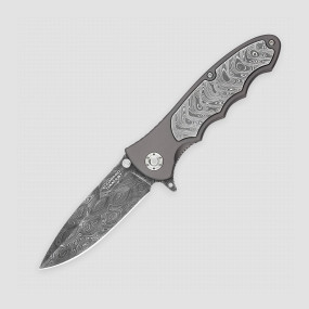 Нож складной Leopard Damascus III Collection, 9,7 см, BOKER, Германия, 