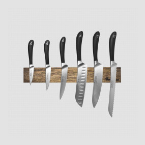 Набор из 6-ти кухонных ножей на магнитном держателе из дуба, серия Signature knife, ROBERT WELCH, Великобритания, Наборы ножей 6 предметов