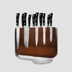 Набор из 10-ти кухонных ножей на магнитной подставке из бука, серия Classic Ikon, WUESTHOF, Золинген, Германия, Подарочный набор кухонных ножей