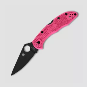 Нож складной Delica 4 FRN Pink Black Blade, 7,4 см, SPYDERCO, США, SPYDERCO (США)