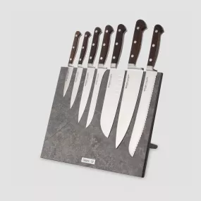 Набор кухонных ножей, 7 штук, на магнитной подставке ComposeEat, серия Classic Smoked Oak, BERGER CUTLERY, Германия, Classic Smoked oak BERGER CUTLERY