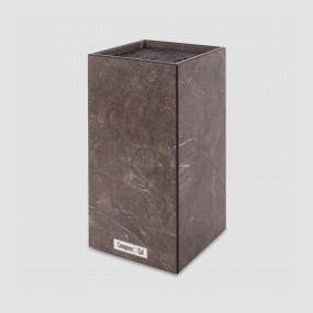 Подставка универсальная для кухонных ножей, 11x11x24 см, мрамор темный, композитный материал, серия Fashion, ComposeEat, Россия, Подставки для ножей