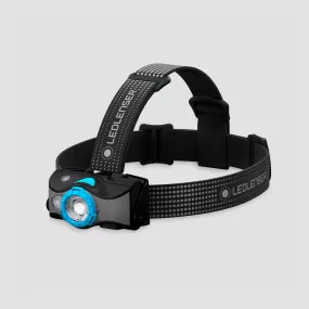 Фонарь аккумуляторный налобный, цвет: черно-голубой (502155), LED LENSER, Германия, Серия MH