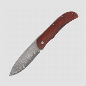 Нож складной Exskelibur I Damascus Cocobolo, 8,9 см, BOKER, Германия, Складные ножи из дамасской стали