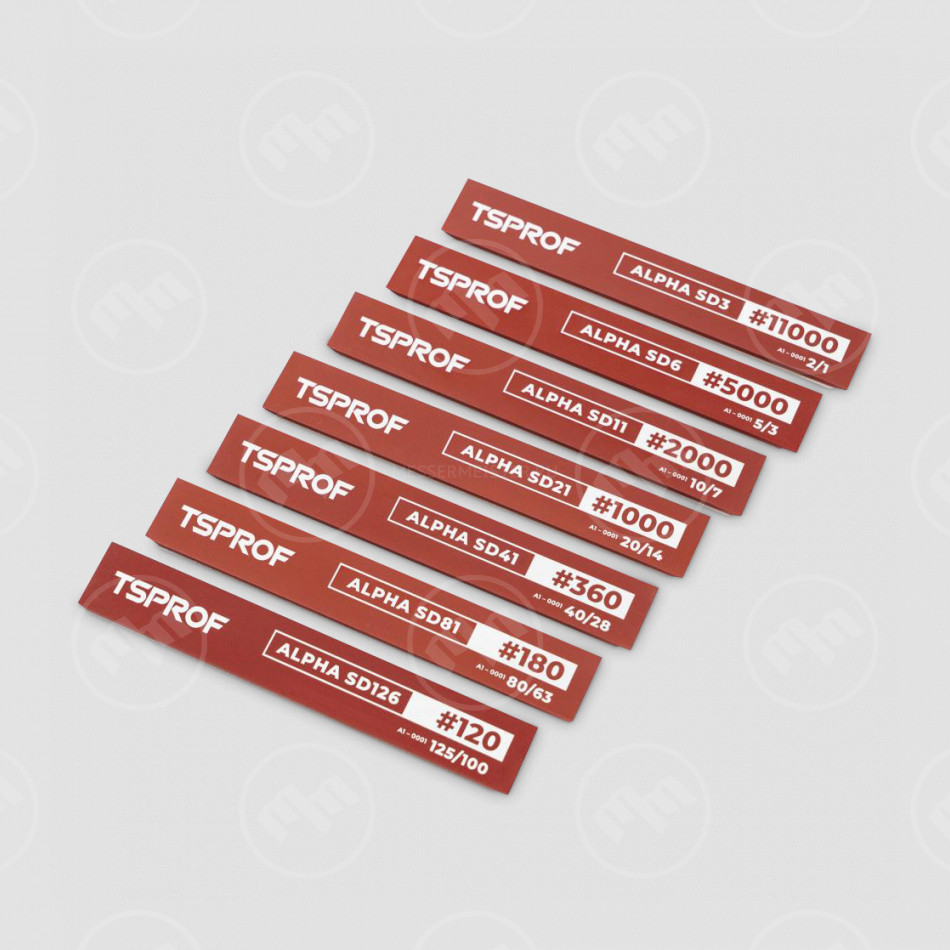 Набор алмазных брусков для заточки TSPROF Alpha SD126 - SD3 (7 шт.), серия Абразивы, Техностудия Профиль, Россия