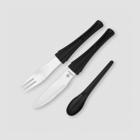 Набор походный столовых приборов Snac Pac Black, BOKER, Германия, Аксессуары BOKER