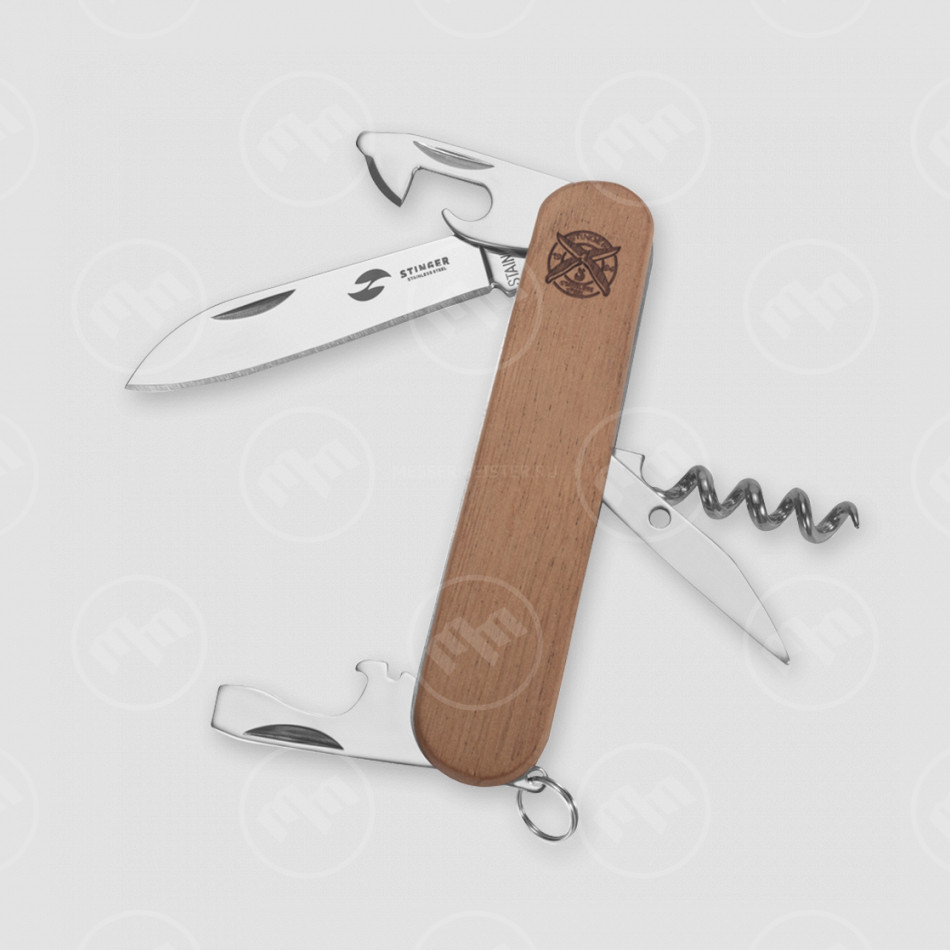 Нож многофункциональный складной, 6,7 см, STINGER, Россия