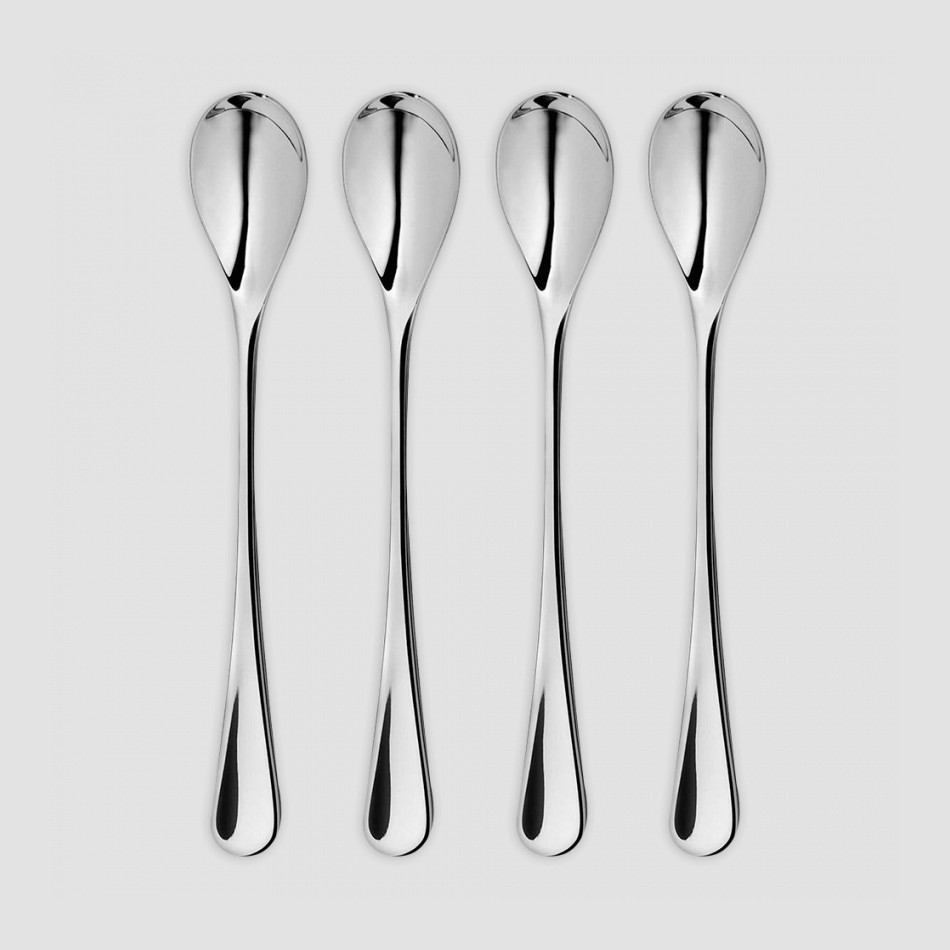 Набор из 4-х ложек с длинной ручкой для латте, серия RW II Bright, ROBERT WELCH, Великобритания