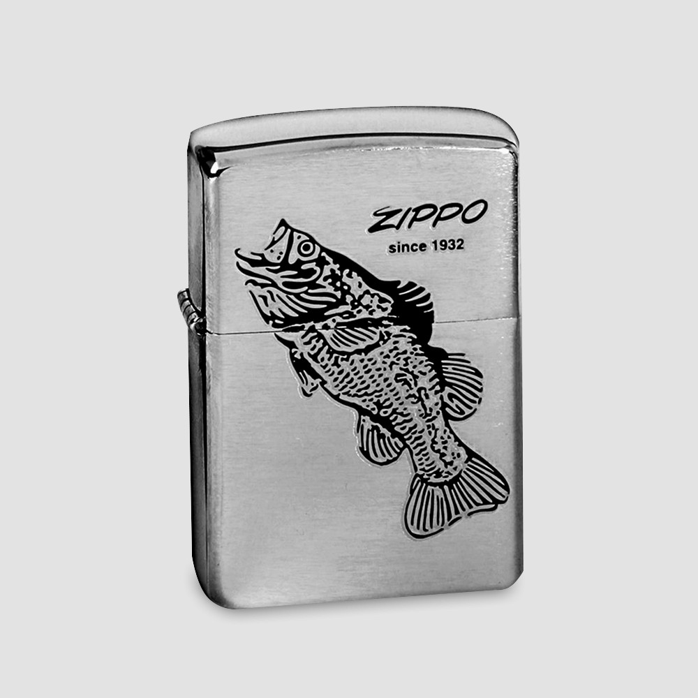 Зажигалка Black Bass Brushed Chrome, ZIPPO, США