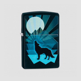 Зажигалка Wolf and Moon Design Black Matte, ZIPPO, США, Зажигалки