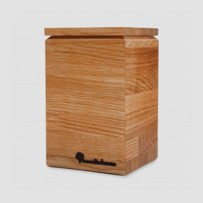 Емкость для сыпучих продуктов BP002ON, 11 х 11 х 17,5 см, дерево дуб, WOODINHOME, Россия, WOODINHOME (Россия)