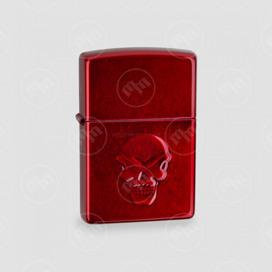 Зажигалка ZIPPO Doom с покрытием Candy Apple Red, латунь/сталь, красная, глянцевая, ZIPPO, США