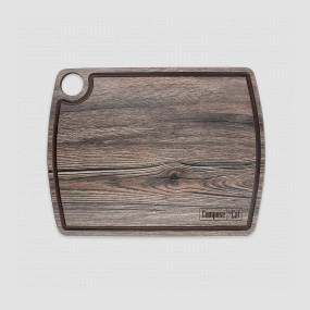 Доска разделочная композитная c желобом, 29х22см, дуб мореный, серия Fashion, ComposeEat, Россия, COMPOSE EAT (Россия)